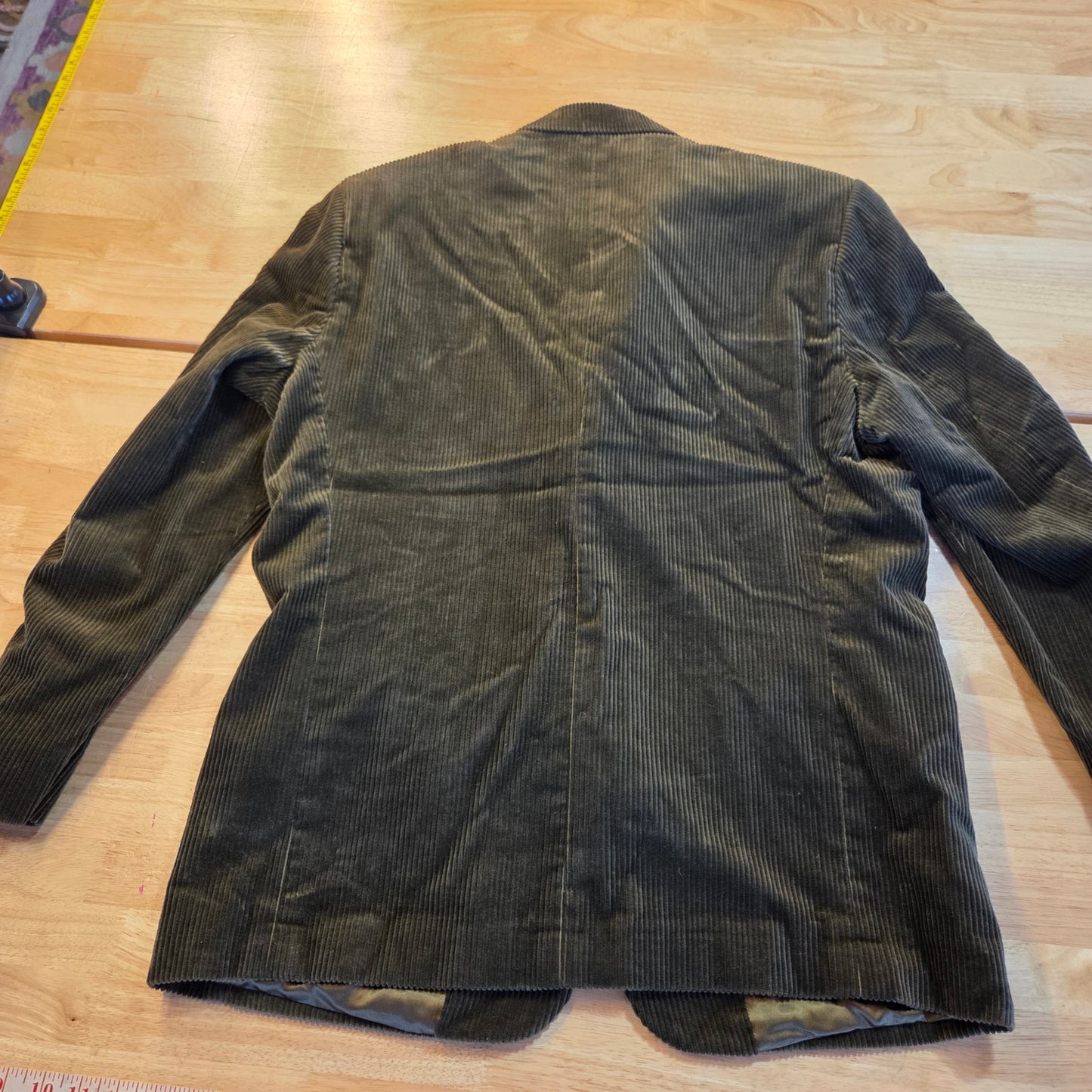 Banana Republic green corduroy large 100% cotton blazer Brown button pocket