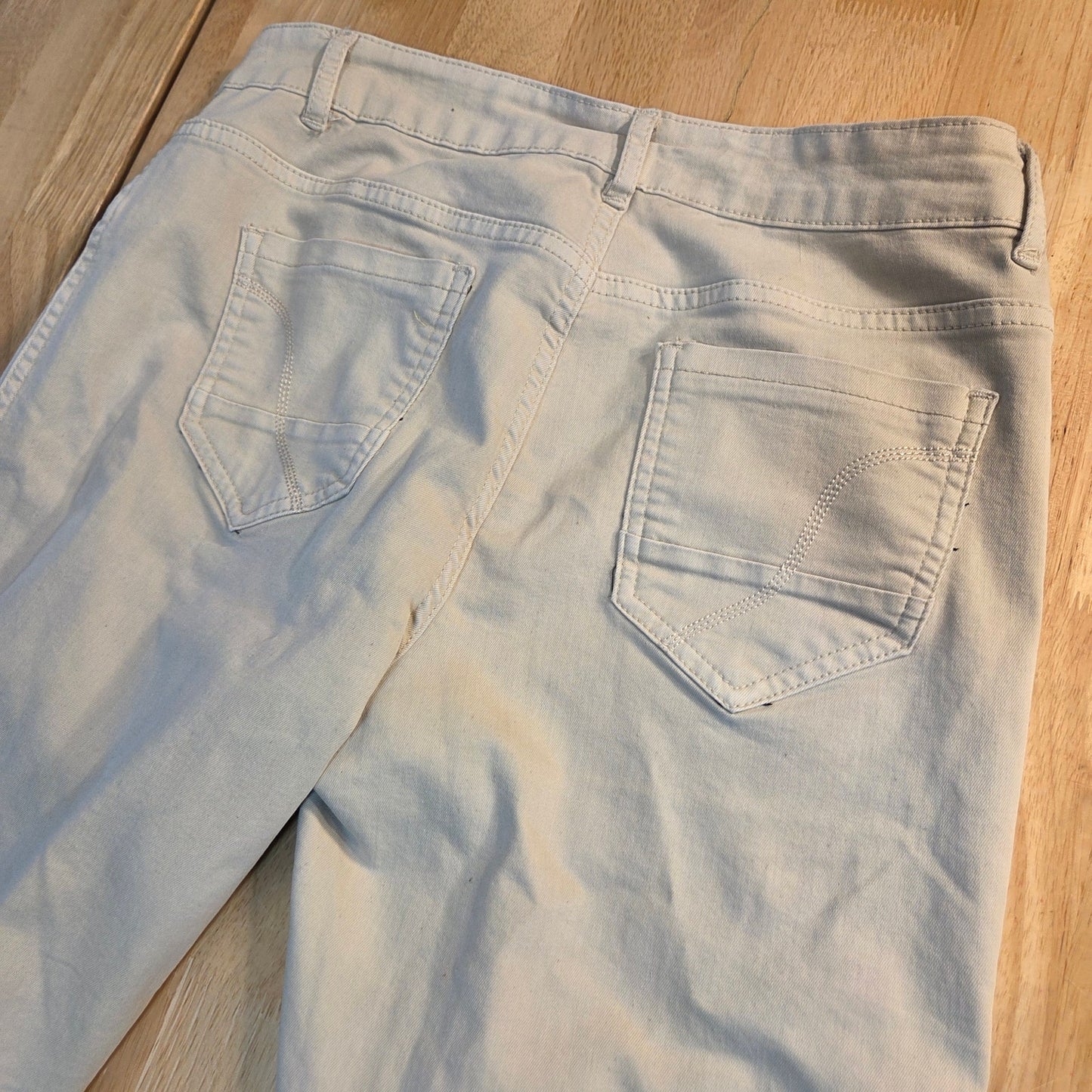 Tempo Paris Cotton Blend XL/42 Reversable Khaki Animal Print Straight Leg Pants