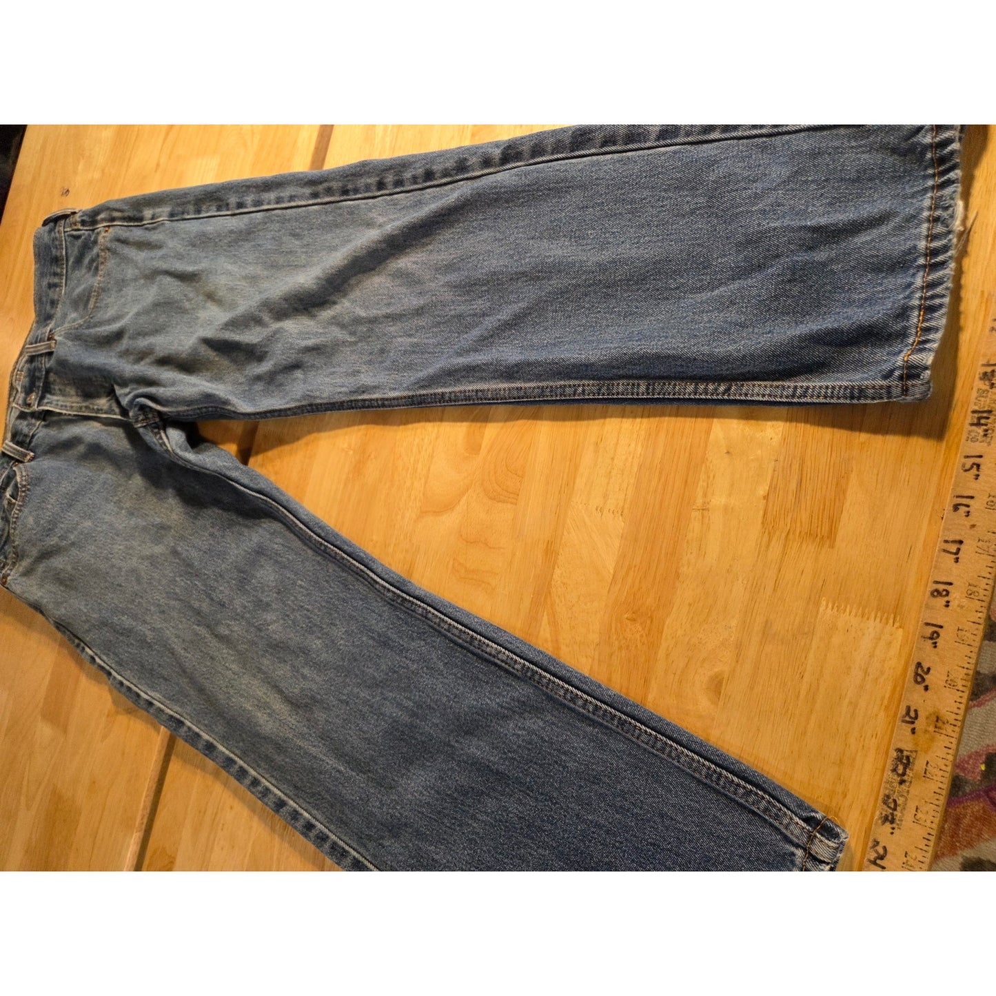 Levi's 505 Medium Wash 36x28 Lots of Life Left Denim Jeans