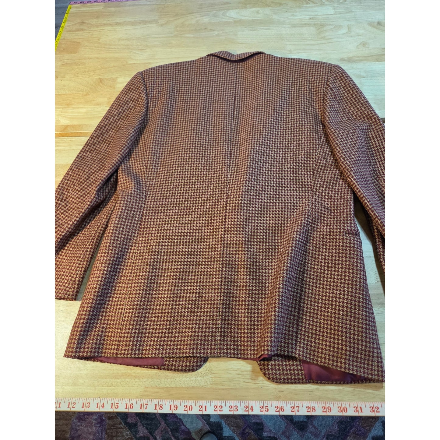 Canali Milano Lana Cashmere Tweed Suit Jacket 23" P2P 30" Length
