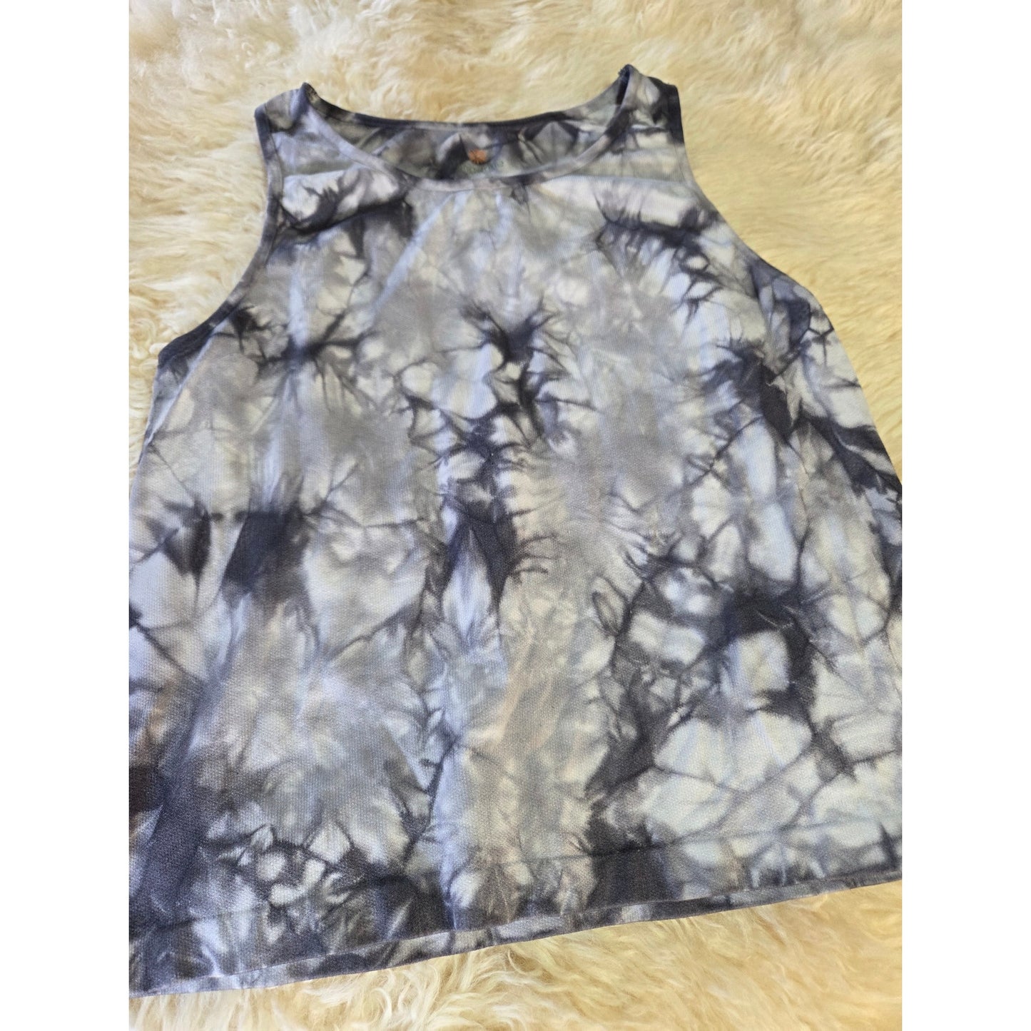 Tangerine Gray Tie Dyed Tank Top Active Wear Large