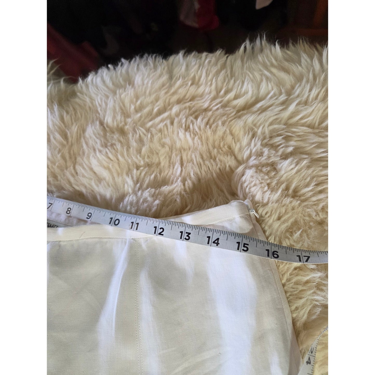 Worth size 8 100% Linen Fully Lined Wide Leg Bell Bottom Pants small stain leg