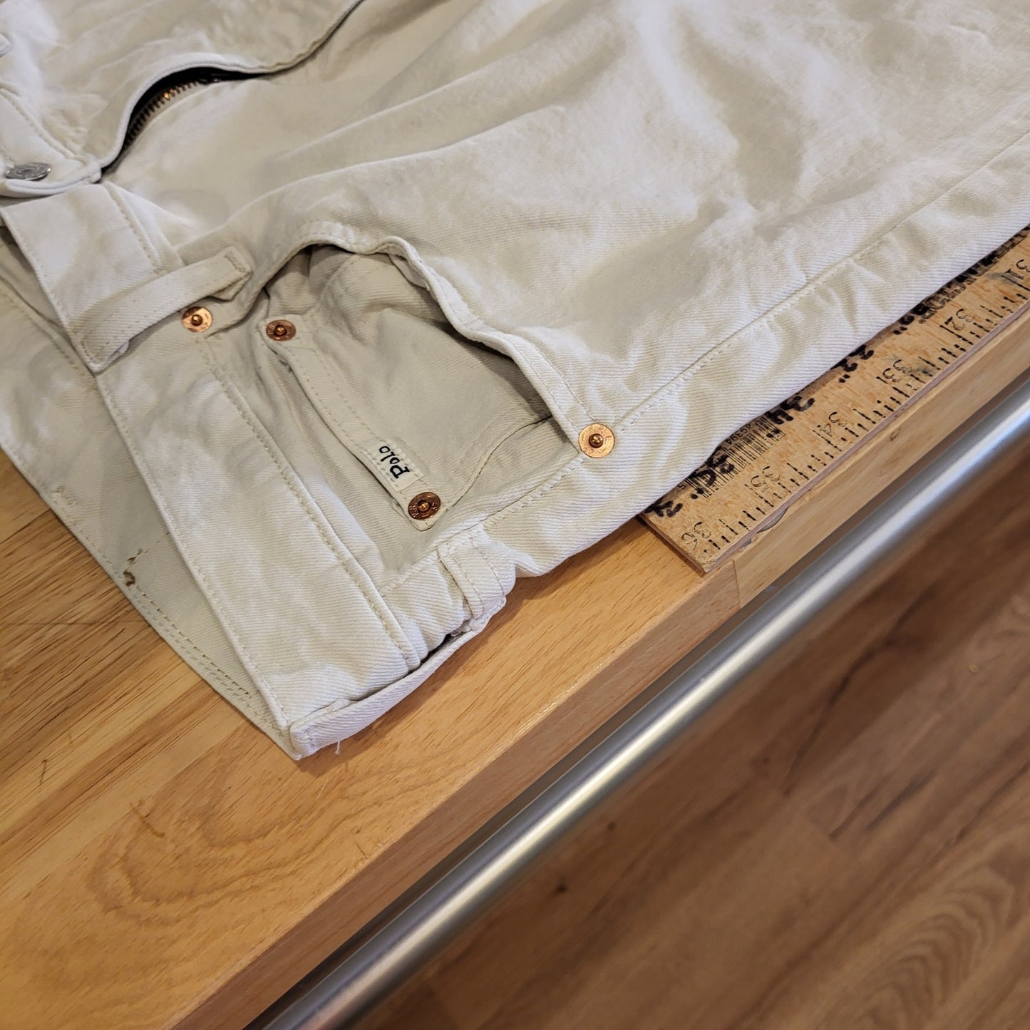 Polo Ralph Lauren White denim jeans 42 X 30 the Sullivan Slim cotton