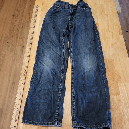Levi's 505 Kids Jeans Size 12 Regular Adjustable Waist Medium Dark Wash