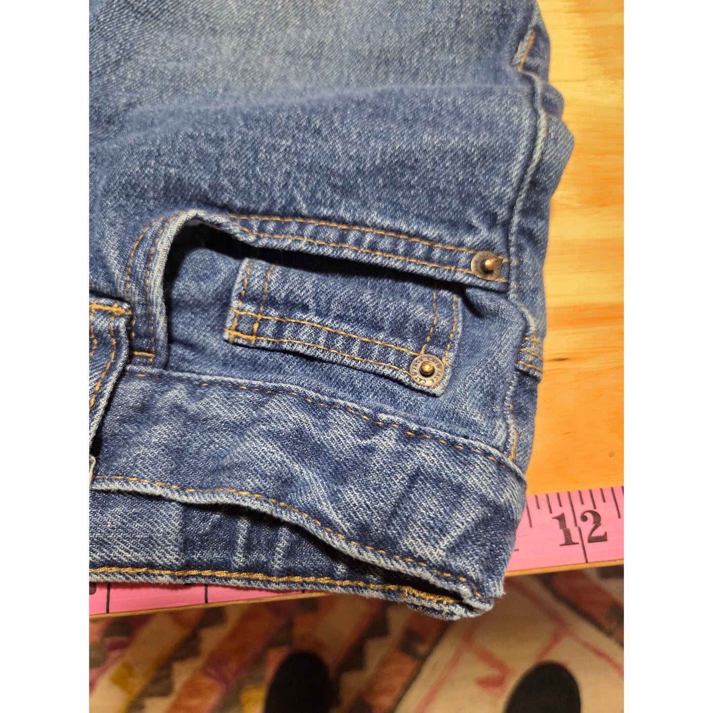 Cat and Jack relaxed stretch jeans size 12 adjustable waist kids