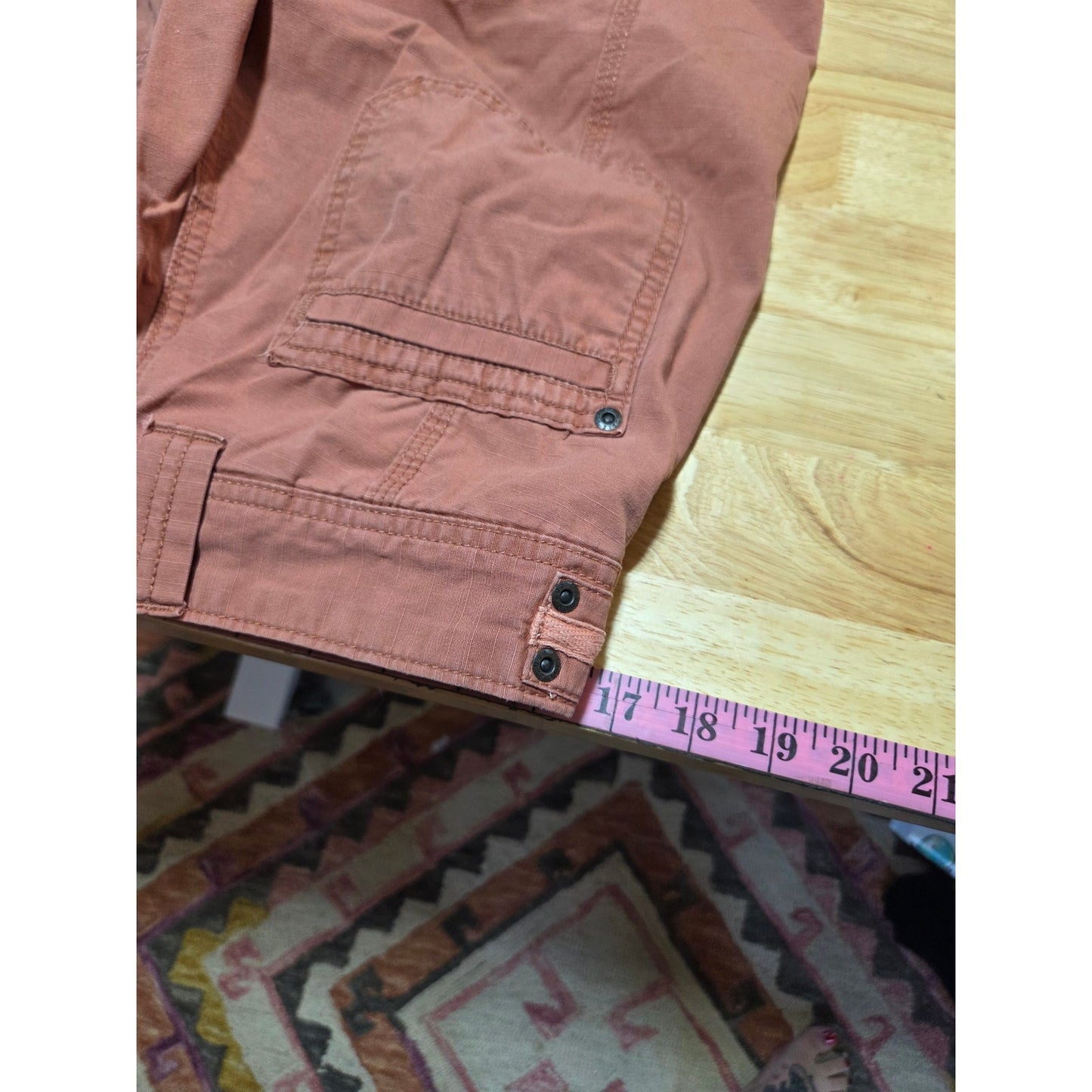 Eddie Bauer women's size 8 Pedal Pusher pants pockets cotton drawstring