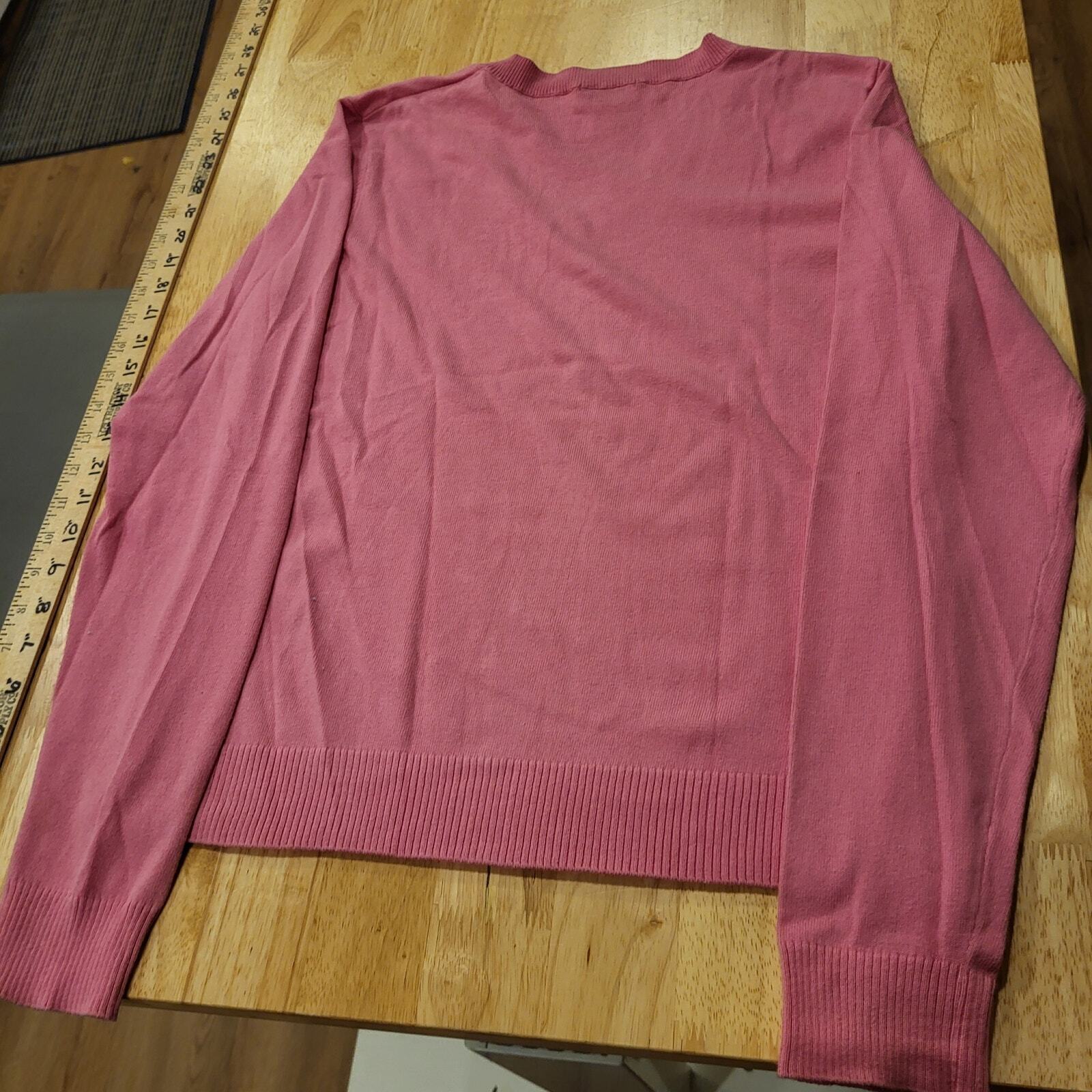 Lilly Pulitzer Lot of 2 Pink & Green Cotton Blend V Small Neck Sweaters 