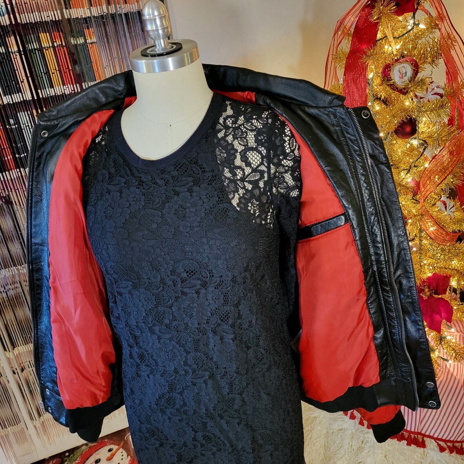 Betty Boop American Toons Vintage Leather 90's Bomber Jacket XL