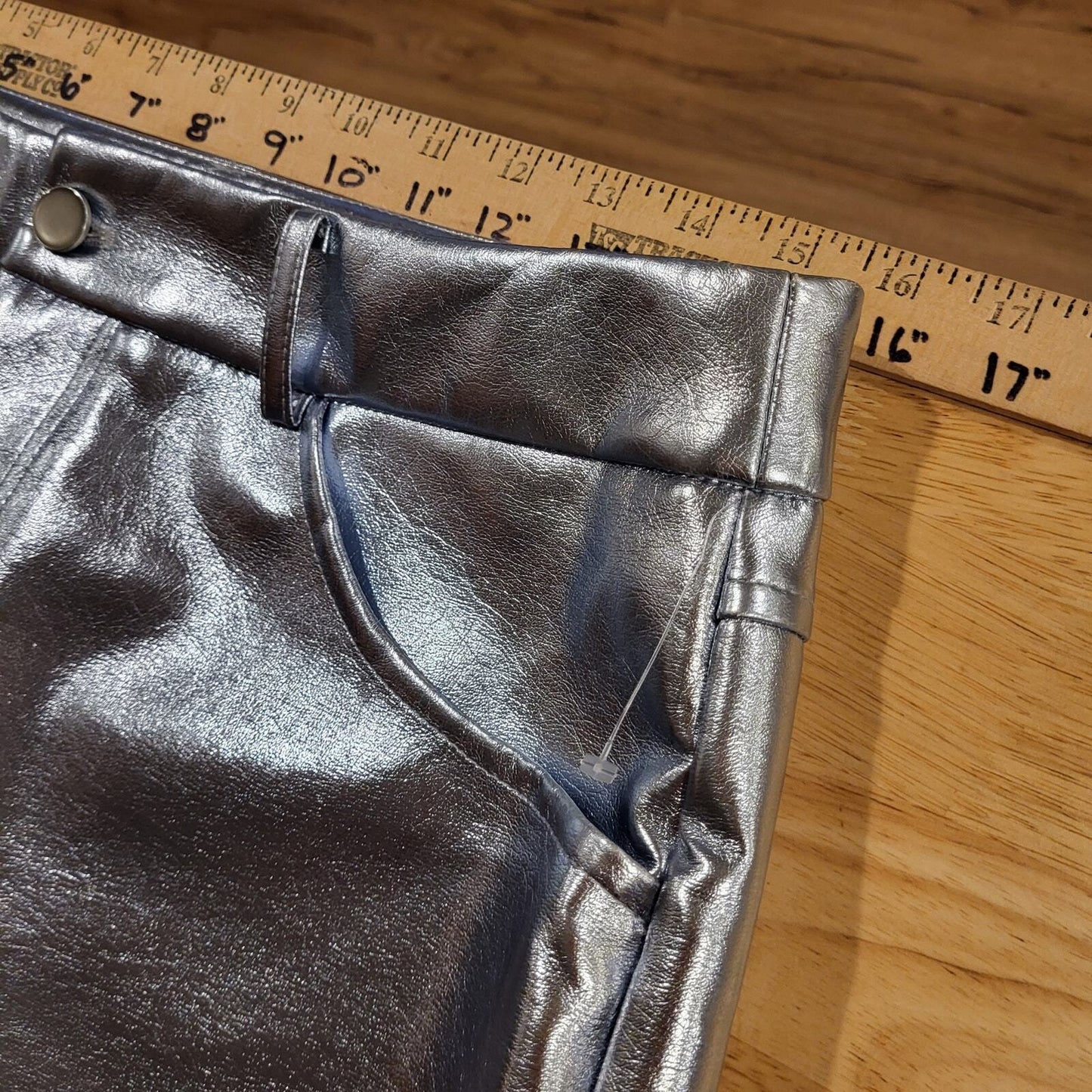 Nwt House of Harlow metallic pleather skirt & top set Large 32" Waist 19" p2p