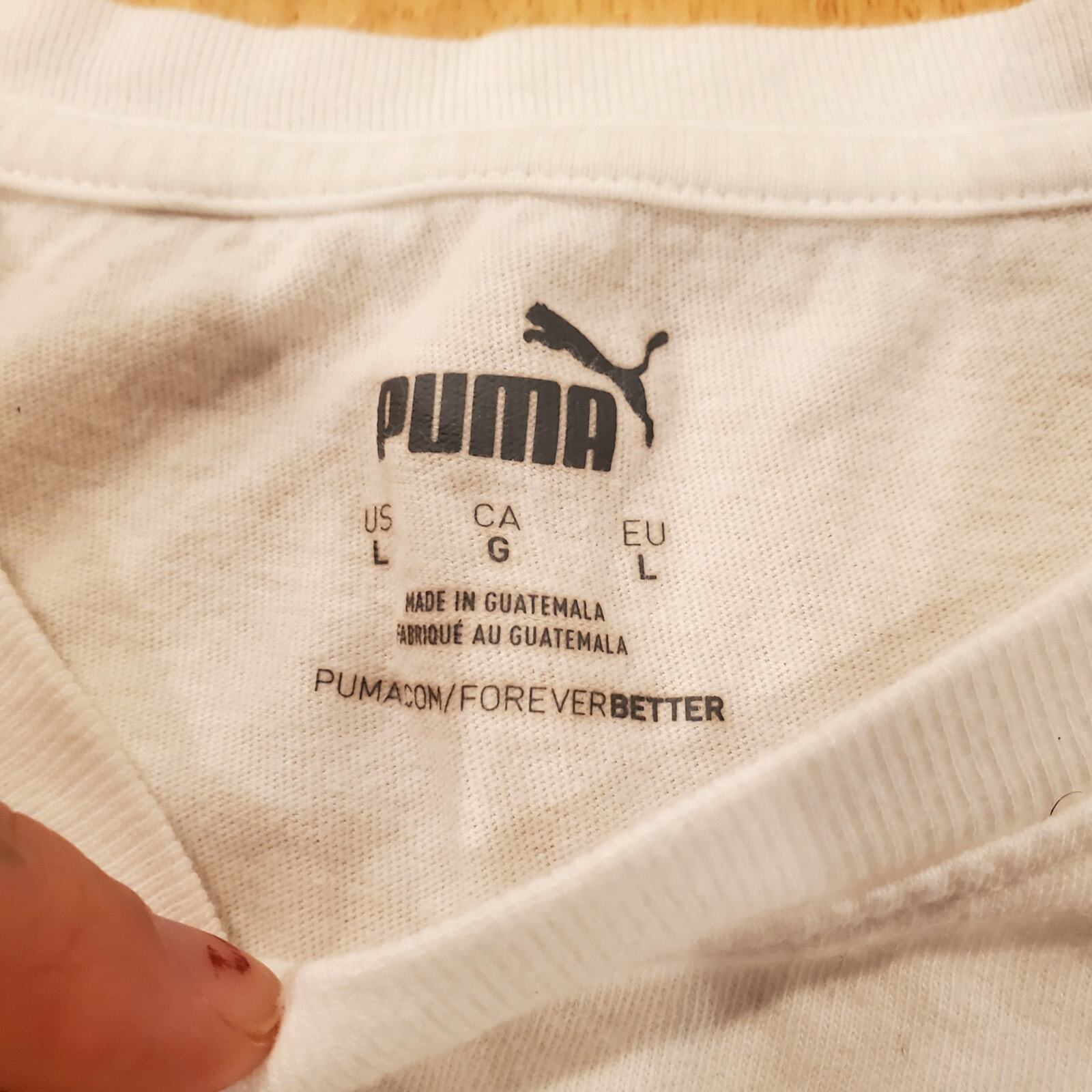 Puma World Peace Tshirt Large White Colorful