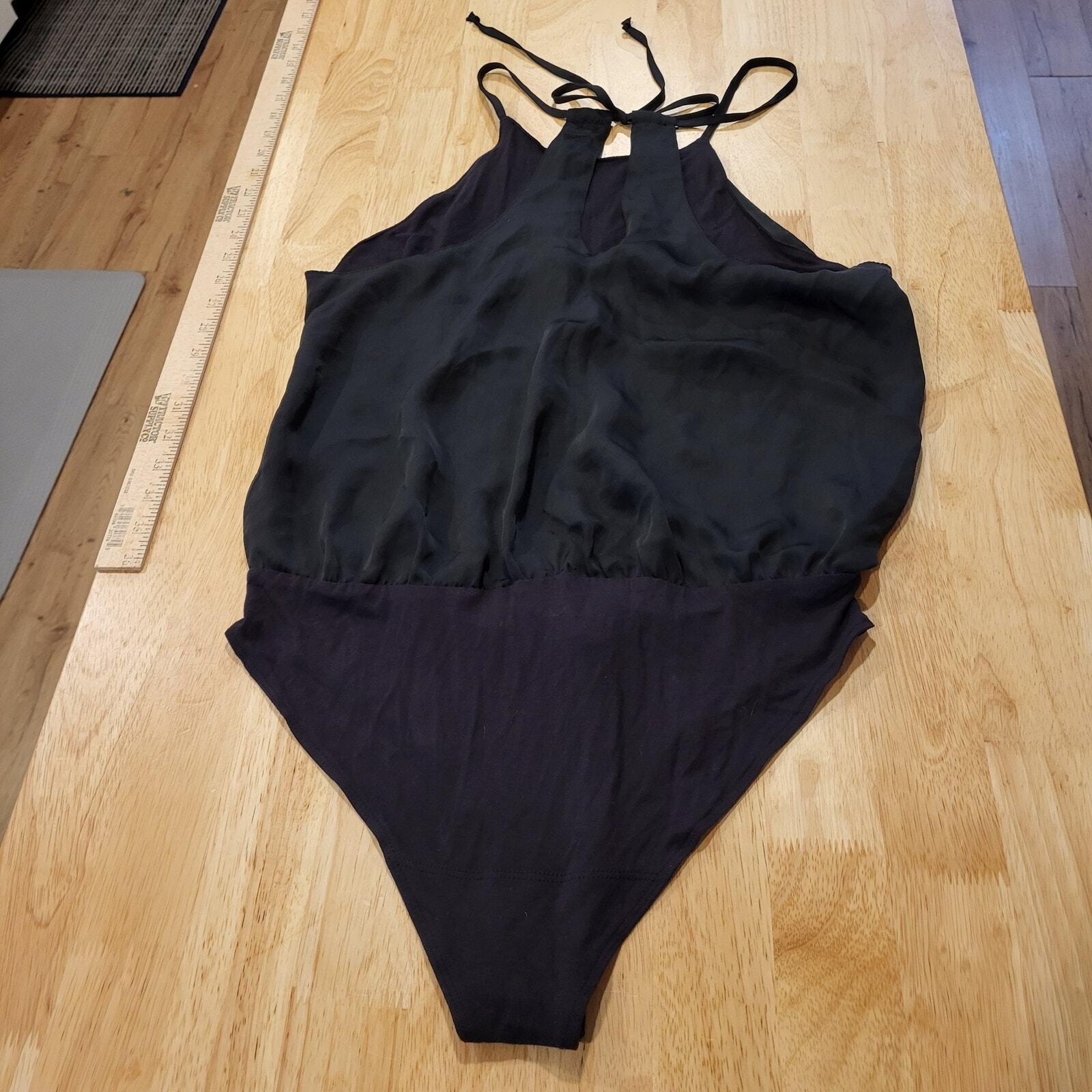 Abercrombie & Fitch Spaghetti Strap Black billowy body suit Medium keyhole 