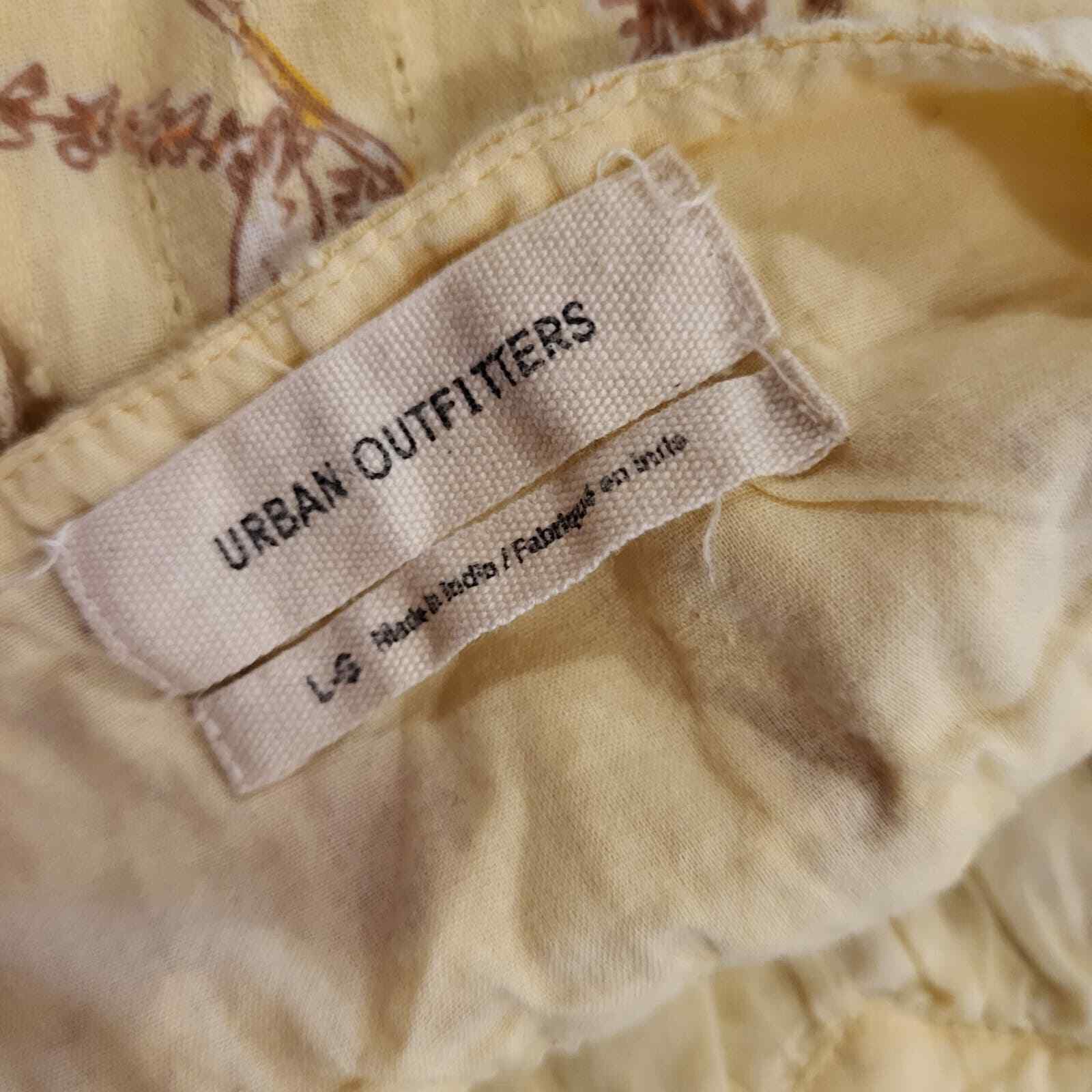 Yellow Urban Outfitters Floral Spaghetti Strap Dress Short