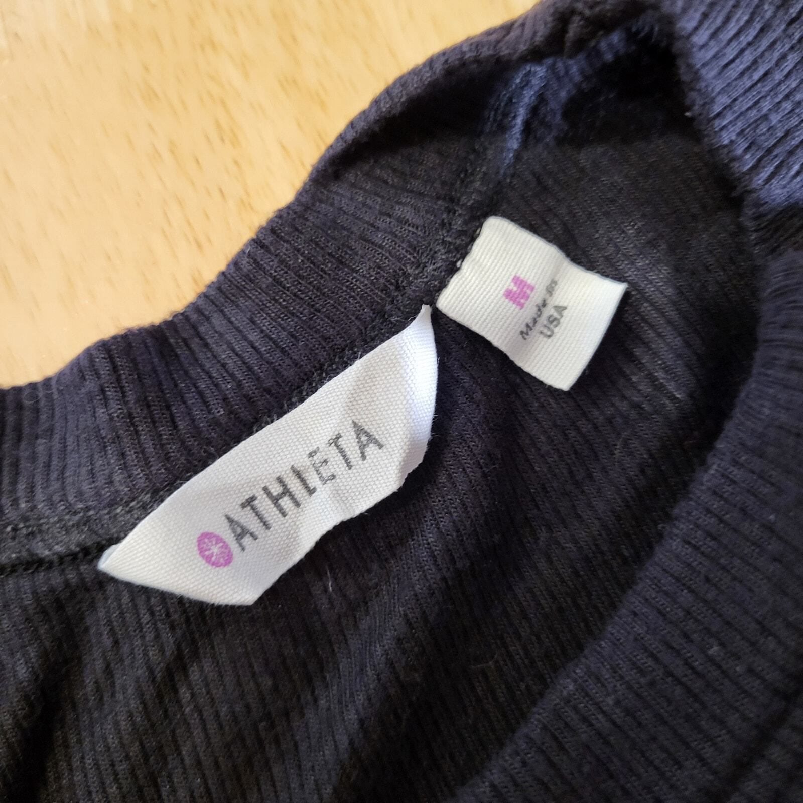 Athleta Black Knit Tank Medium cotton Stretch 