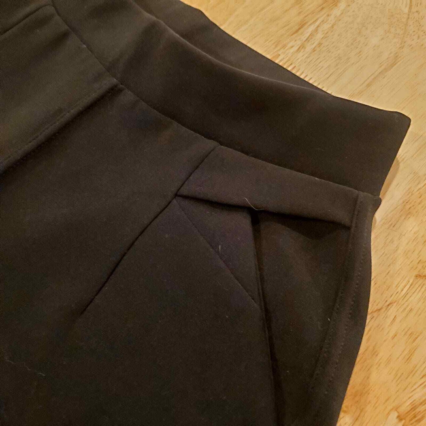 Black Indero Cigarette Pant With Unique Pocket Detail Stretch S/M