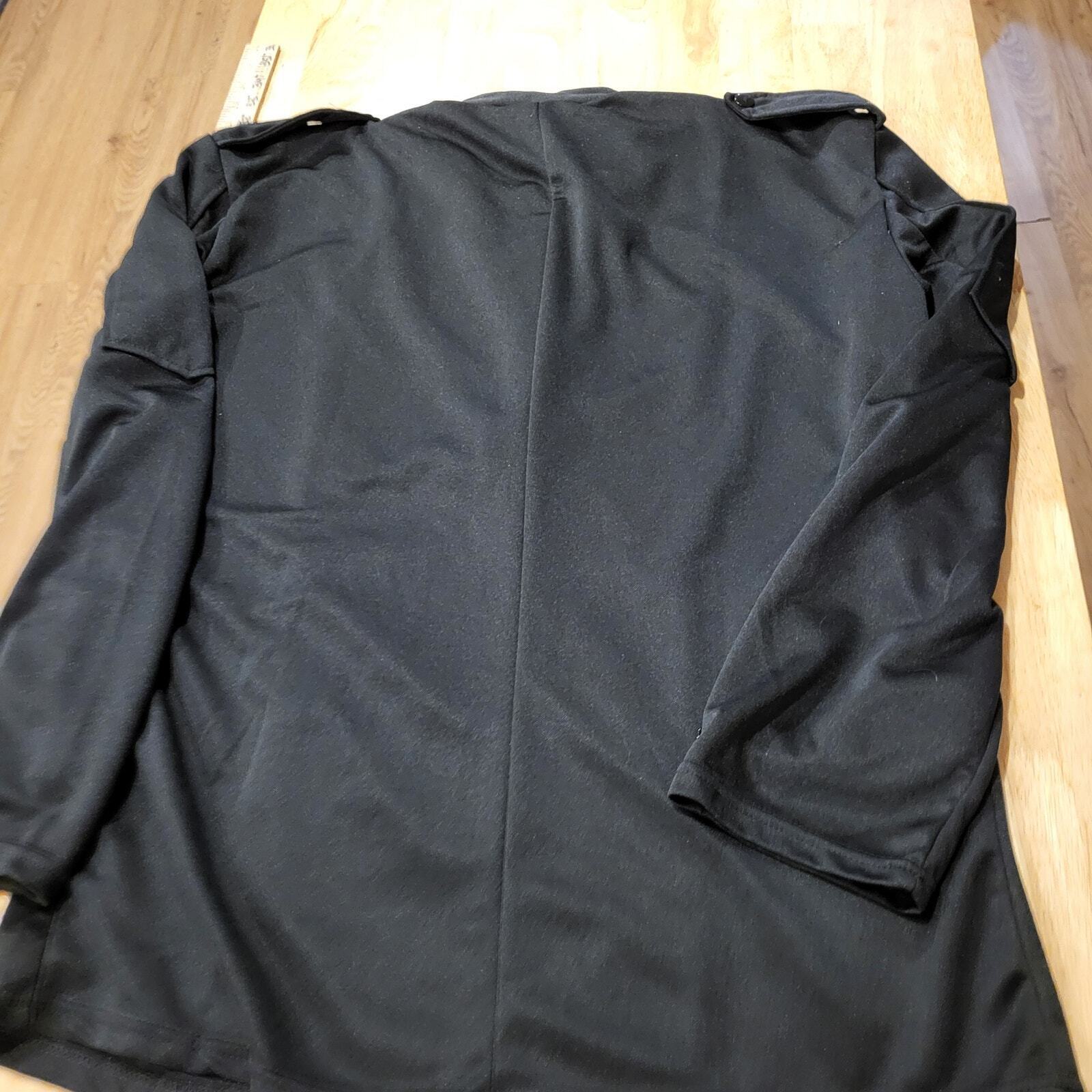 Green Hornet Costume Top Black Button Polyester Adult Medium/Large Halloween