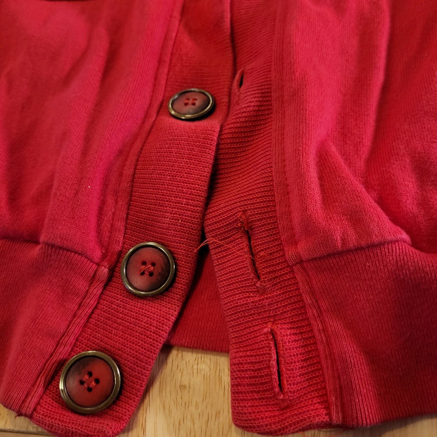 Vintage Nanso Soft Choice Red Cardigan Sweatshirt knit preppy Equestrian mod