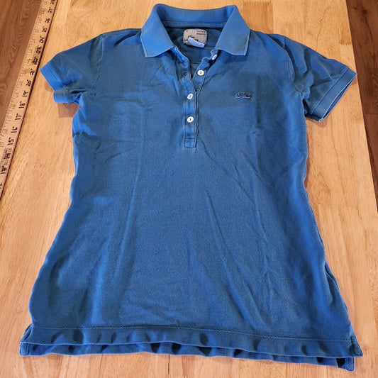 Lacoste Blue Polo 100% Cotton Short Sleeve Size 36