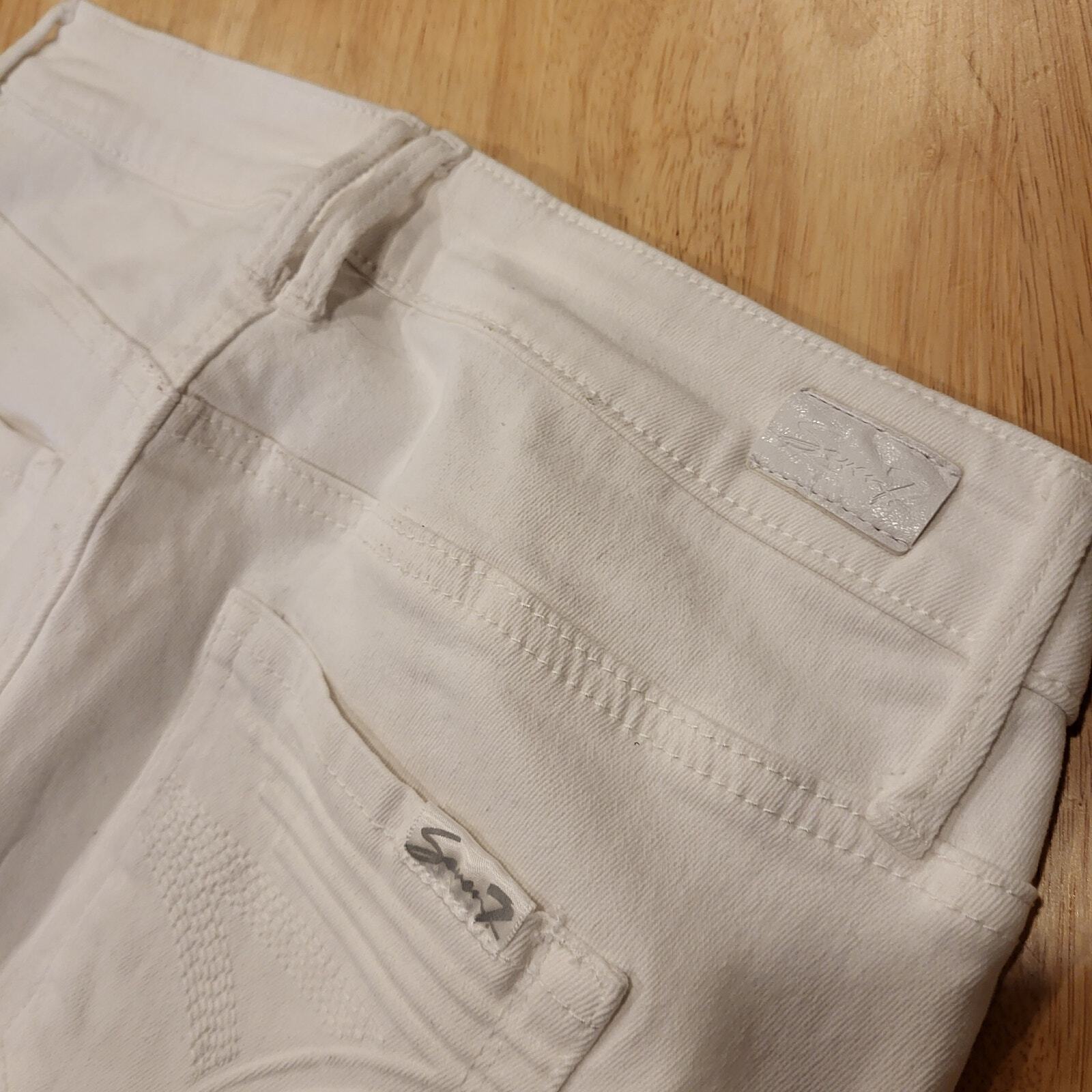 Seven Jeans High Rise Ankle Skinny 10 White 28"