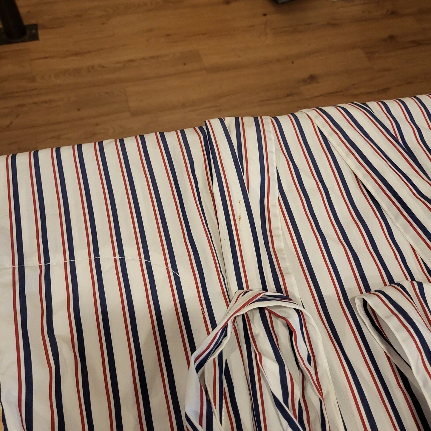Thomas Mason for J. Crew Red, White, & Blue Striped Shirt Dress 12 100% Cotton