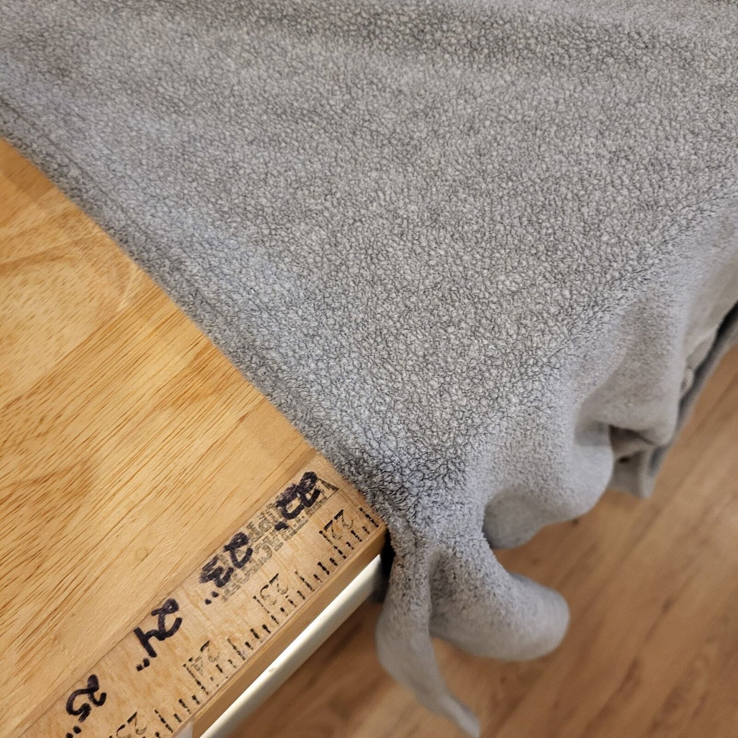 Heather Gray St. John's Bay Cotton Blend 1/4 Zip Hoodie Pocket Small 22" P2P