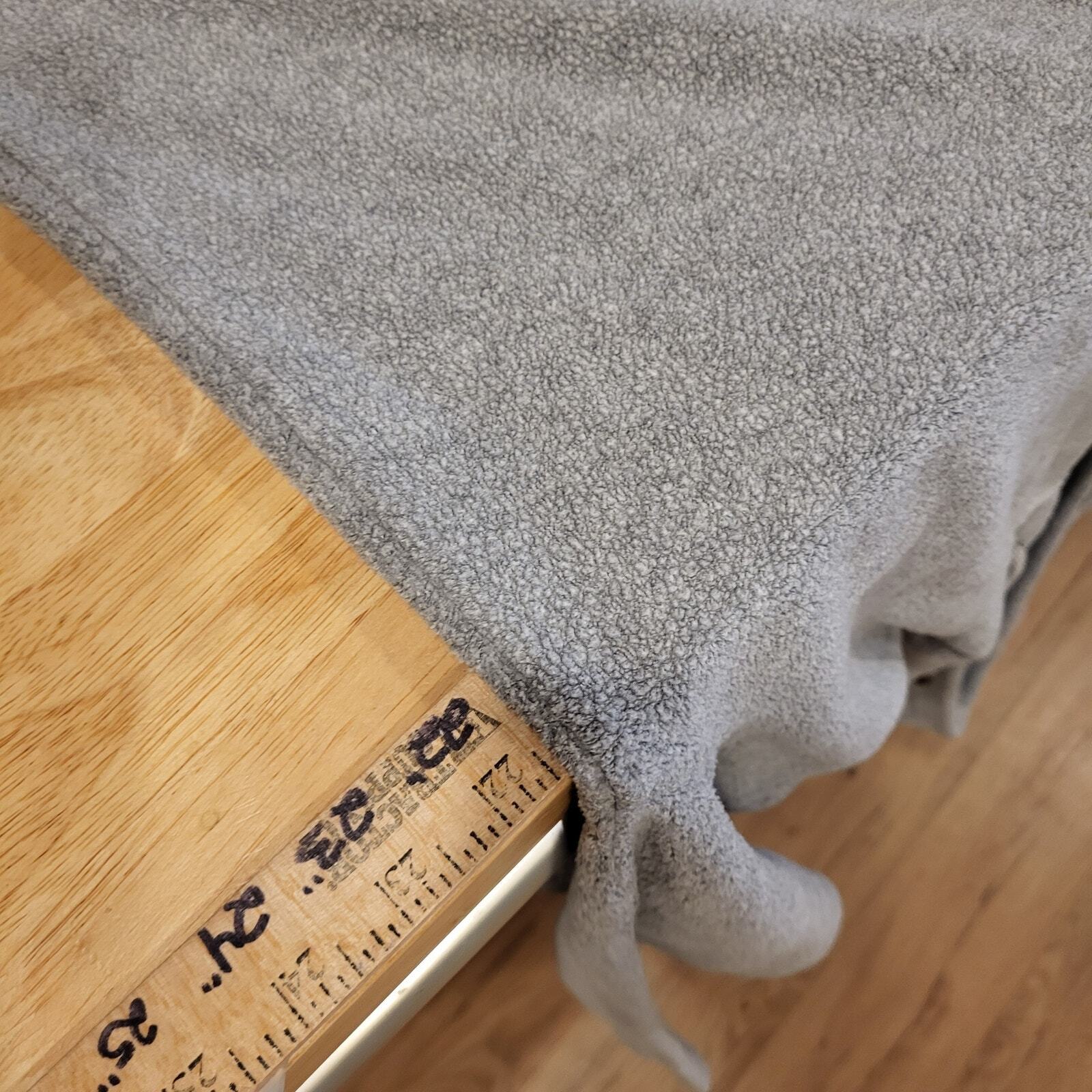 Heather Gray St. John's Bay Cotton Blend 1/4 Zip Hoodie Pocket Small 22" P2P