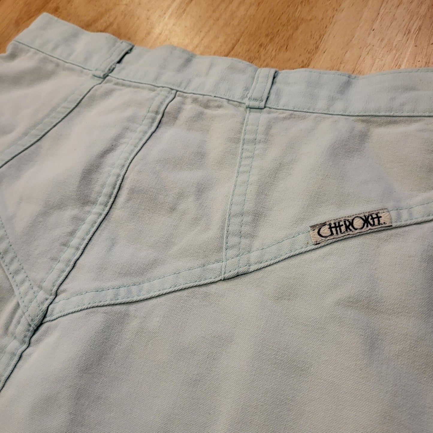 Vintage Cherokee denim baby blue denim pencil skirt 26" Waist