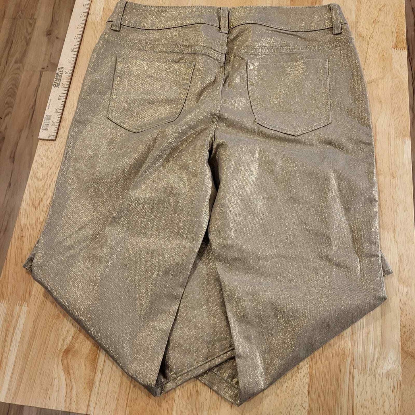 34" Waist Gold Denim Jeans Straight Leg 30" inseam