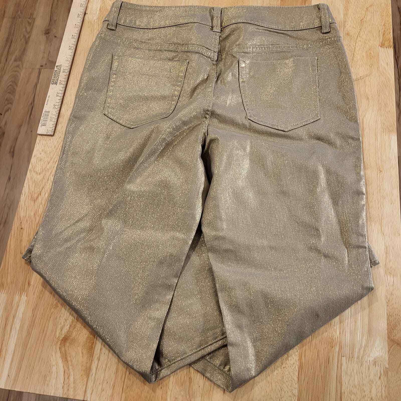 34" Waist Gold Denim Jeans Straight Leg 30" inseam