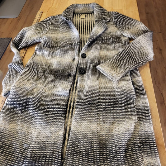 Lucky Brand Knit Trench Sweater Medium 18" Pit to Pit  32" long