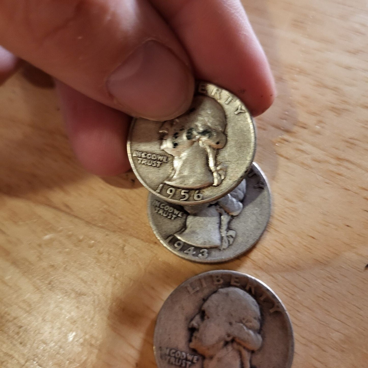 Collection of 1940's Silver Washington Quarters 5.63g 4 coins 