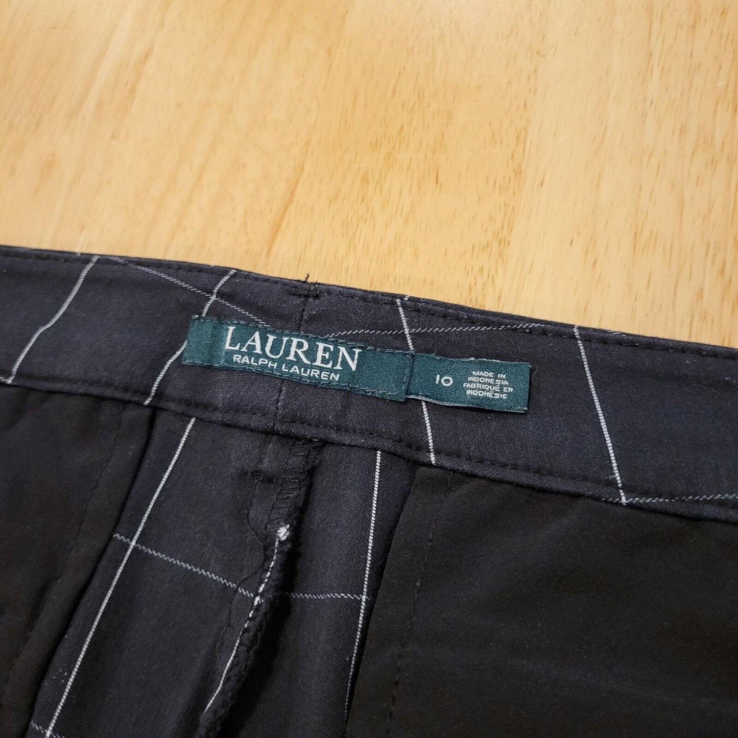 Lauren By Ralph Lauren Black Plaid Size 10 Shorts Pockets