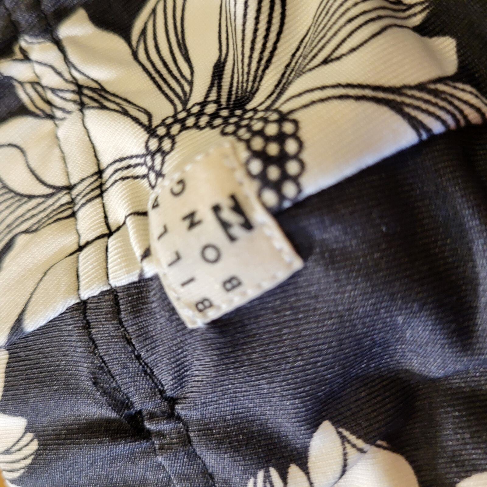 New with tag Billabong Daisy print black and white elastic waist bell bottom L