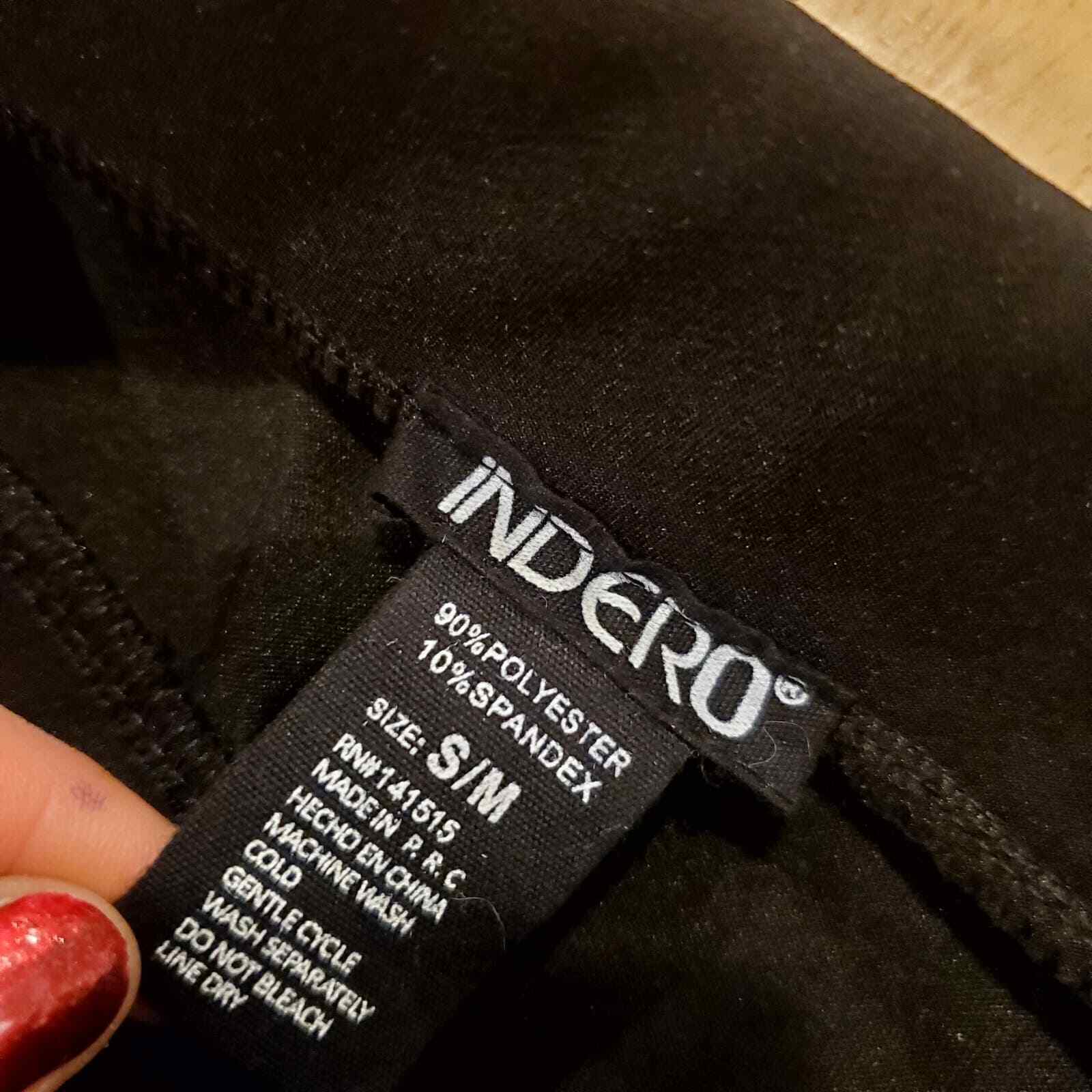 Black Indero Cigarette Pant With Unique Pocket Detail Stretch S/M