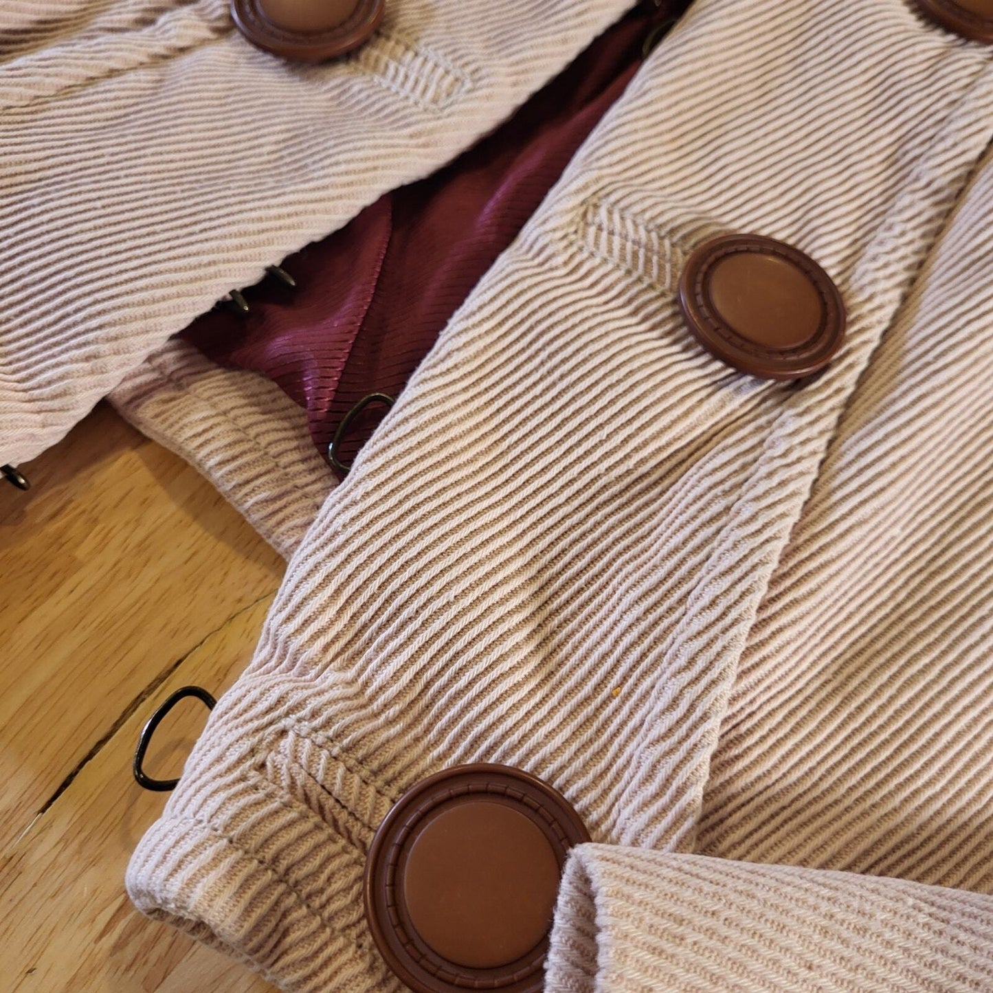 Marc Jacobs Pink Corduroy Coat Button Collared xs