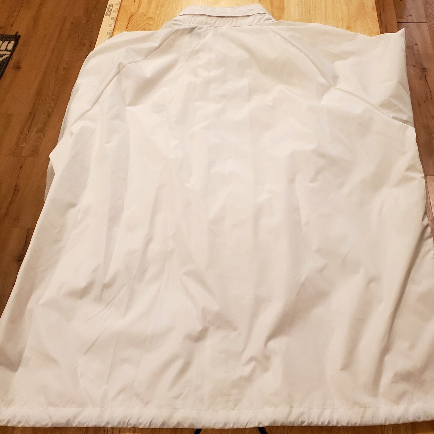 Chaps Sports Full Zip White Hidden Hood Wind Breaker XXL