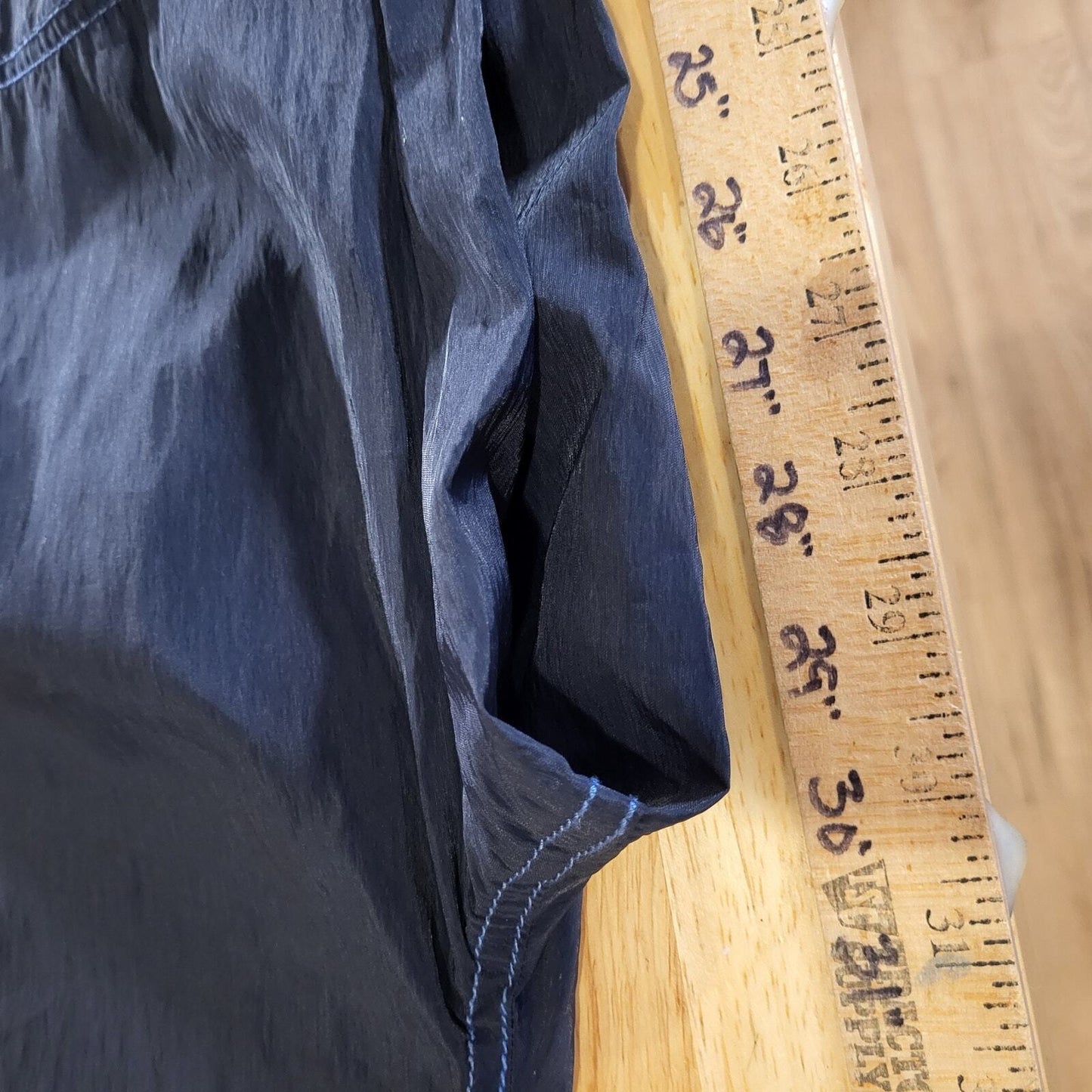 Silence+ Noise Size 2 Blue Nylon Y2K Pants 30" Inseam 26" Waist Flare 