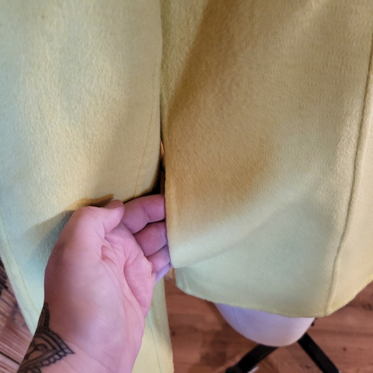 Carlisle Chartreuse Green 50% Wool 50% Angora Soft Size 4 Coat