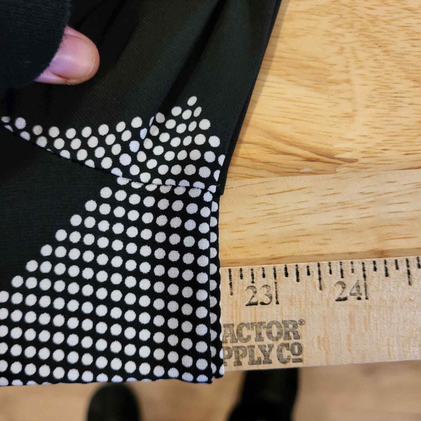 Black & White Chevron Print Wide Sleeve A-line XL