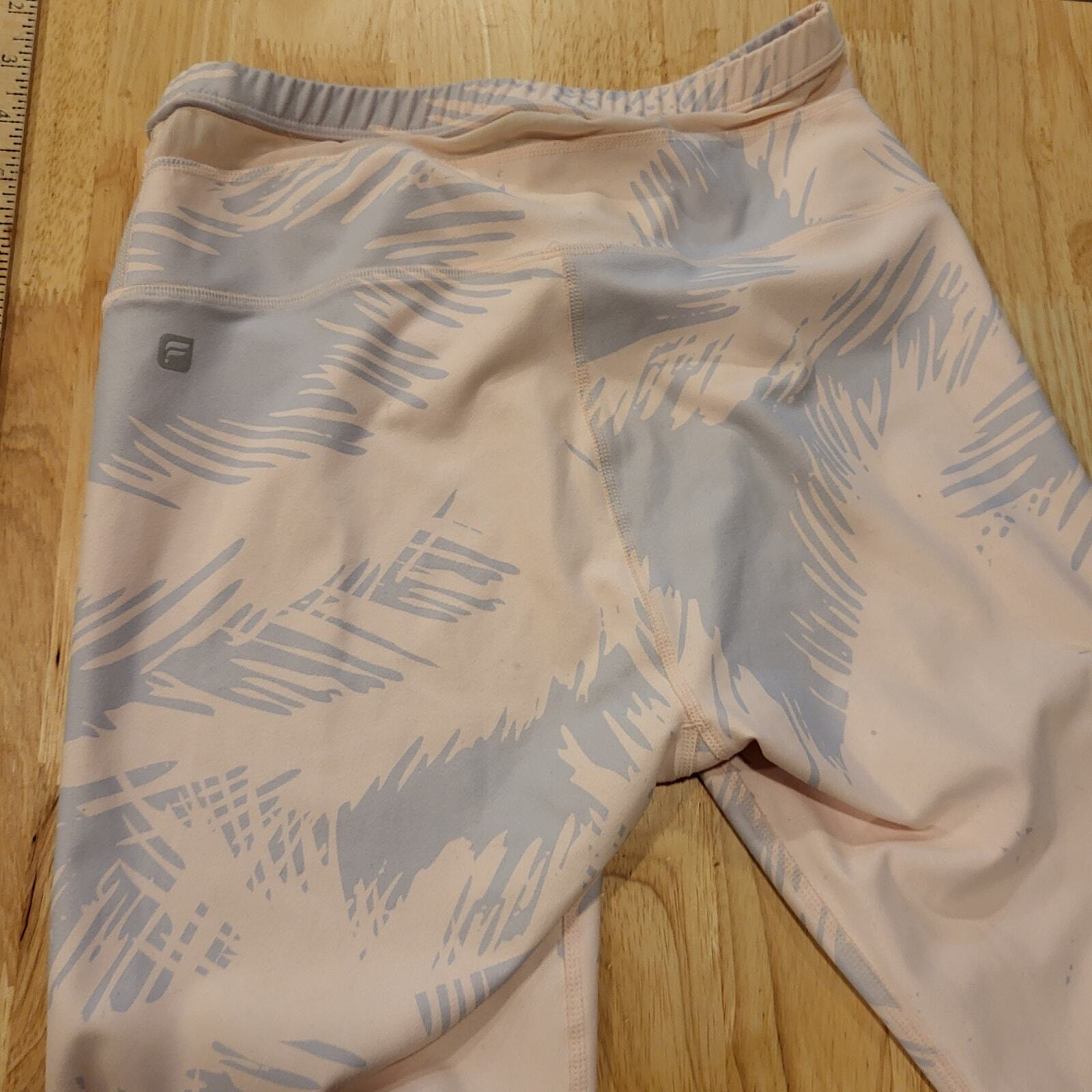 Fable tics Pink and blue abstract Cloud  leggings size small