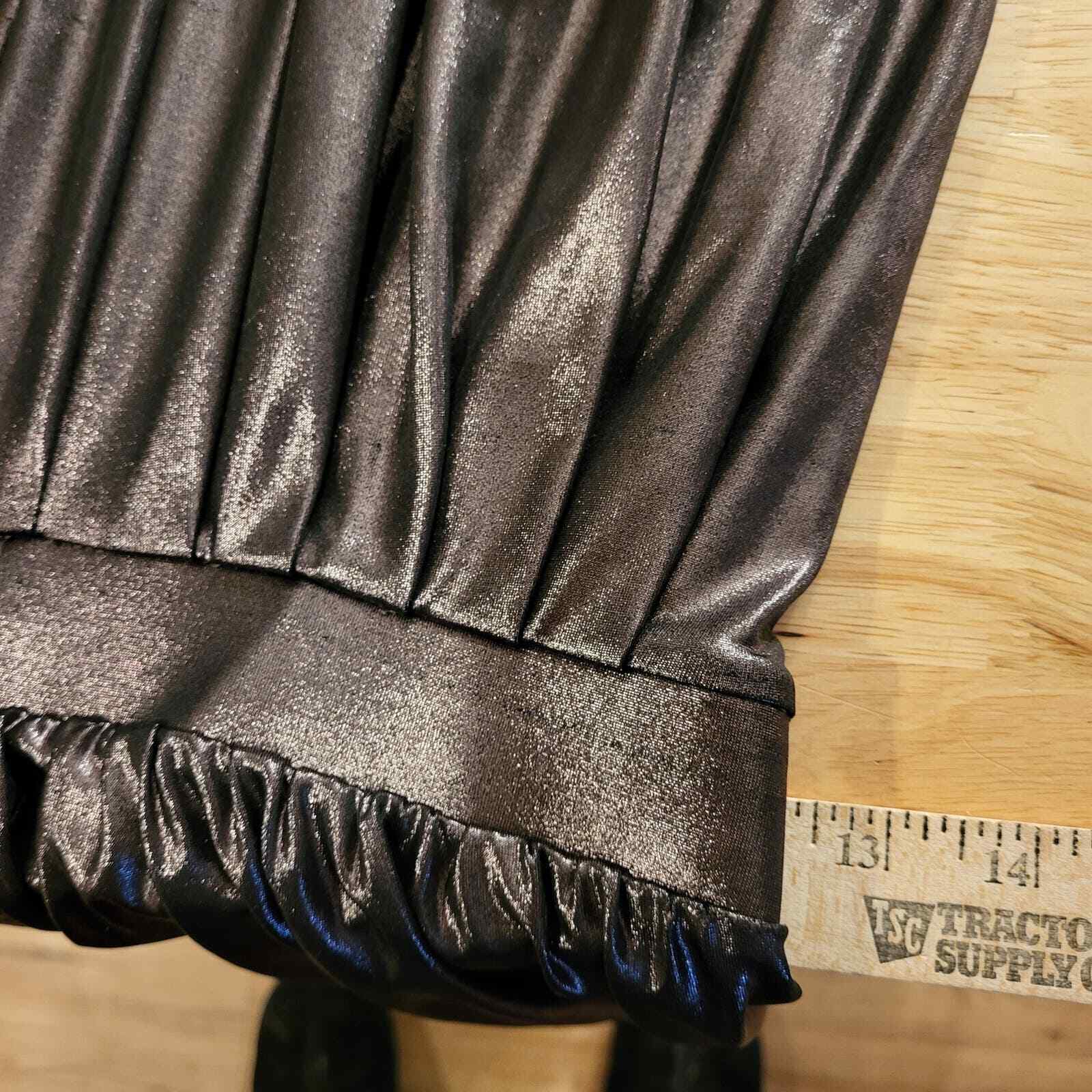 Urban Outfitters Bronze Lame Tube Top Wide Leg Disco Jumpsuit Romper 