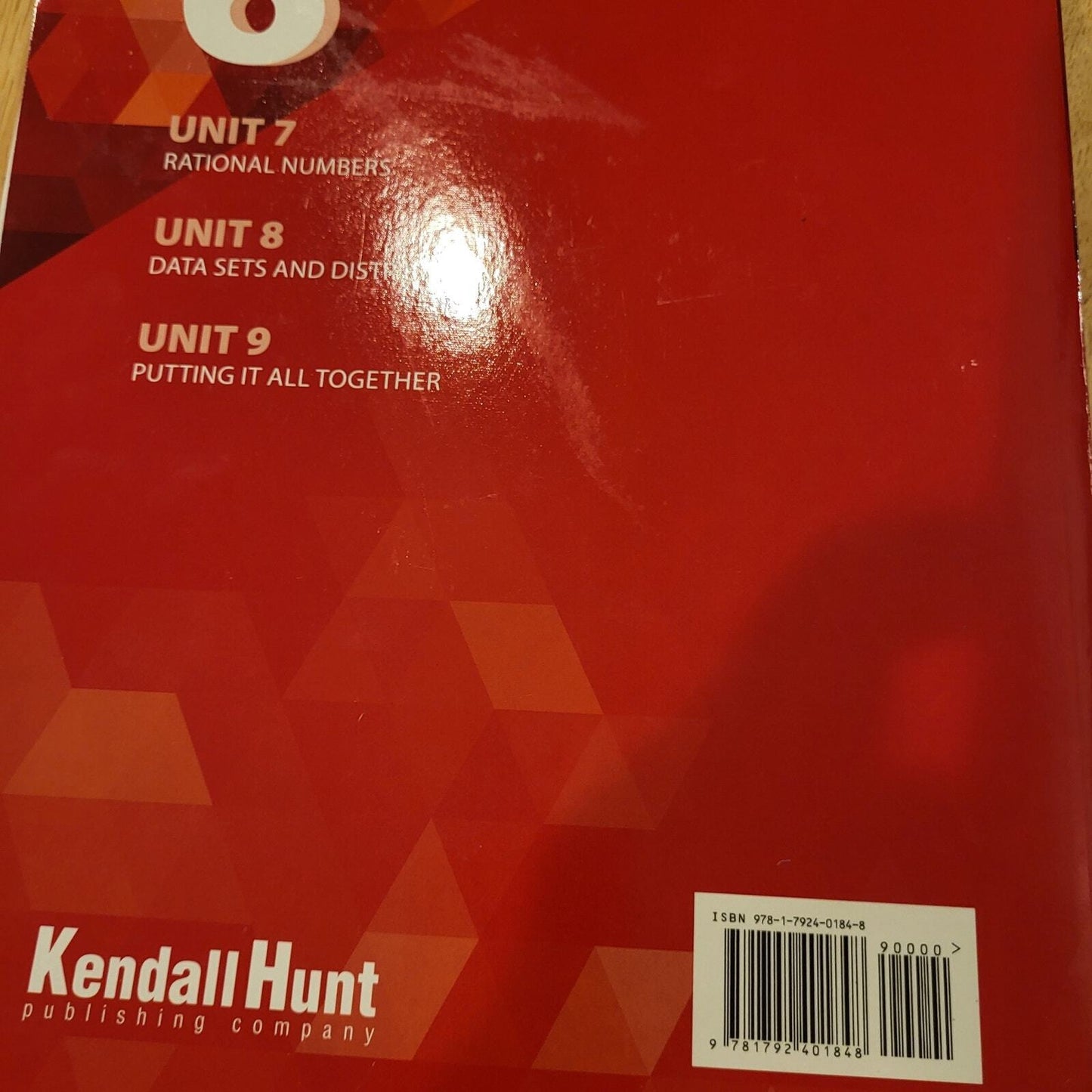 Kendall Hunt Middle School Math unit 7-9 