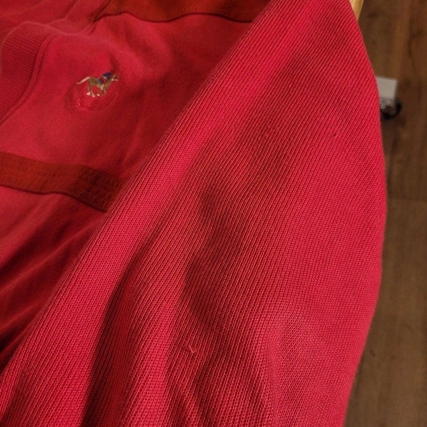 Vintage Nanso Soft Choice Red Cardigan Sweatshirt knit preppy Equestrian mod