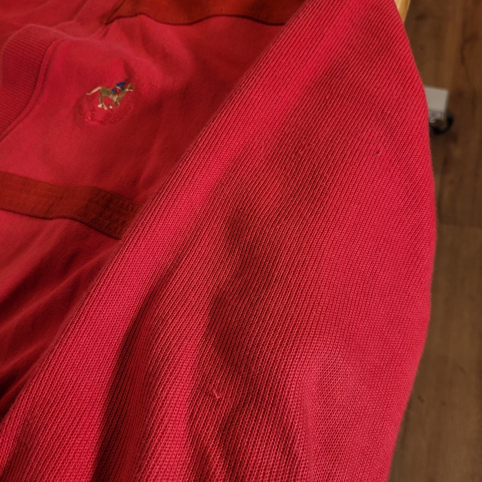 Vintage Nanso Soft Choice Red Cardigan Sweatshirt knit preppy Equestrian mod