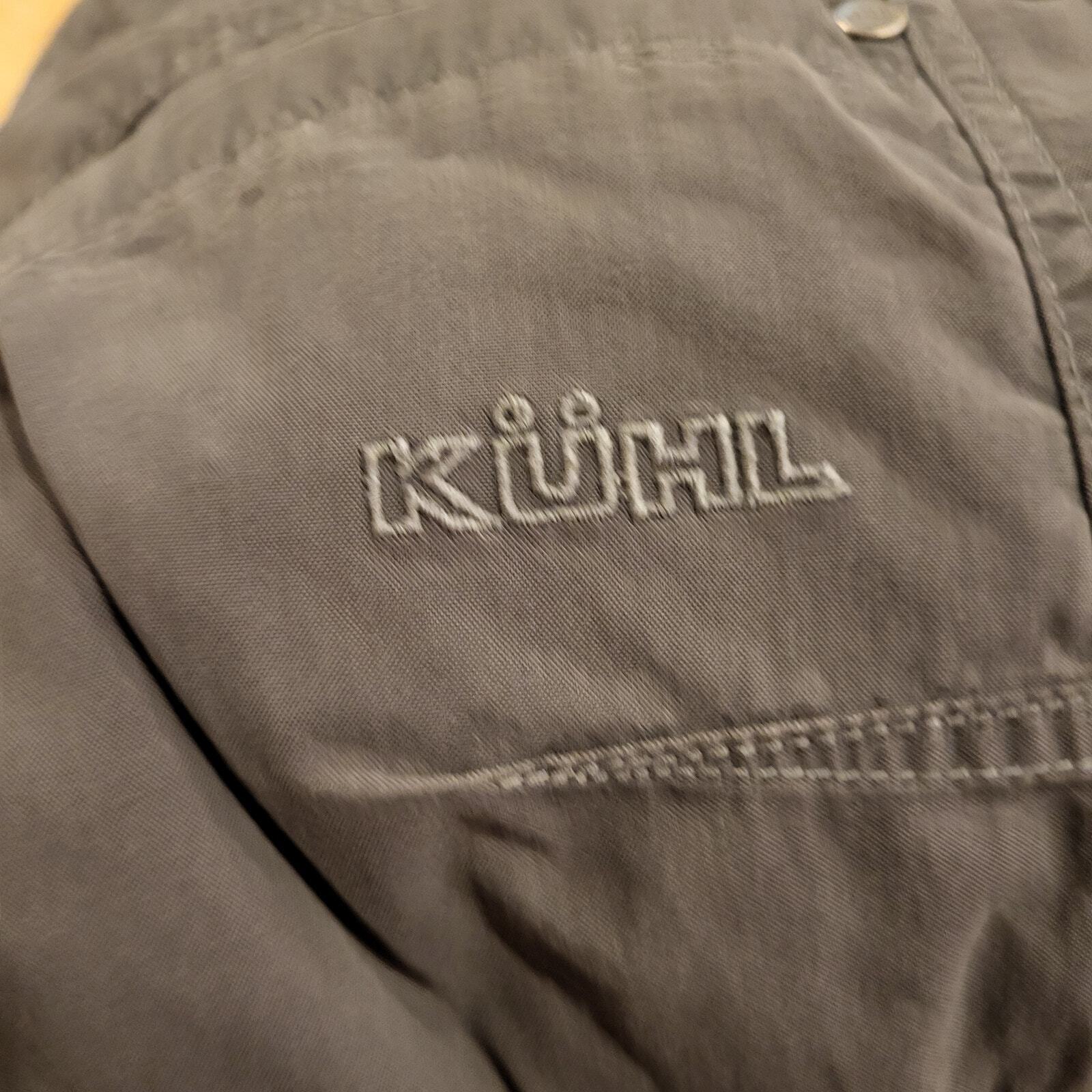 Kuhl Radikal Men's Charcoal Pants Pocket Knee Detail (Some Wear & Staining)