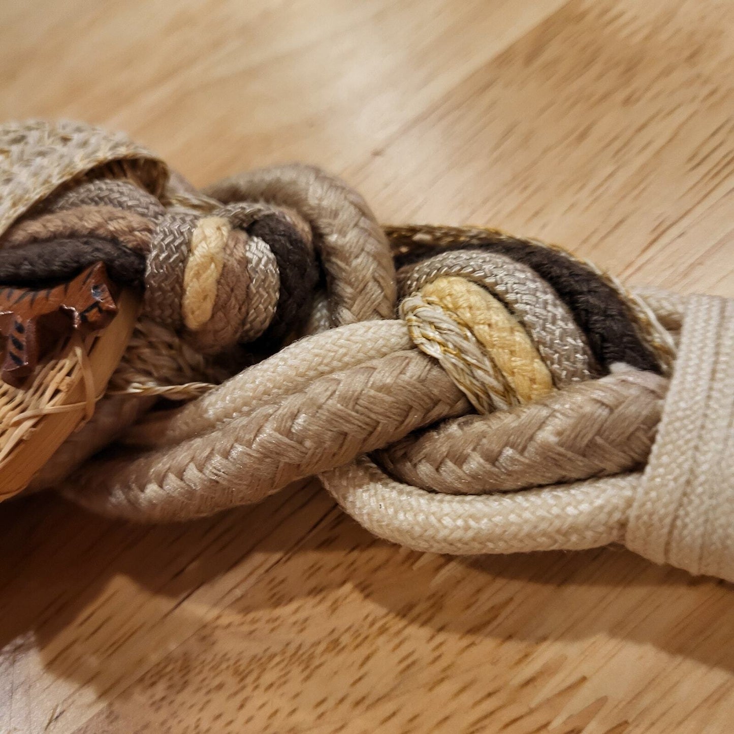 Leather Shop 80's Wooden Animal Belt Vintage Stretch Knot Bohemian Africa 