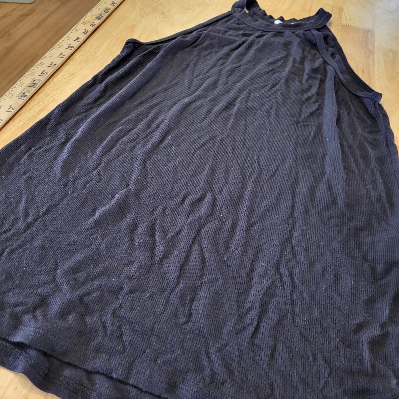 Athleta Black Knit Tank Medium cotton Stretch 