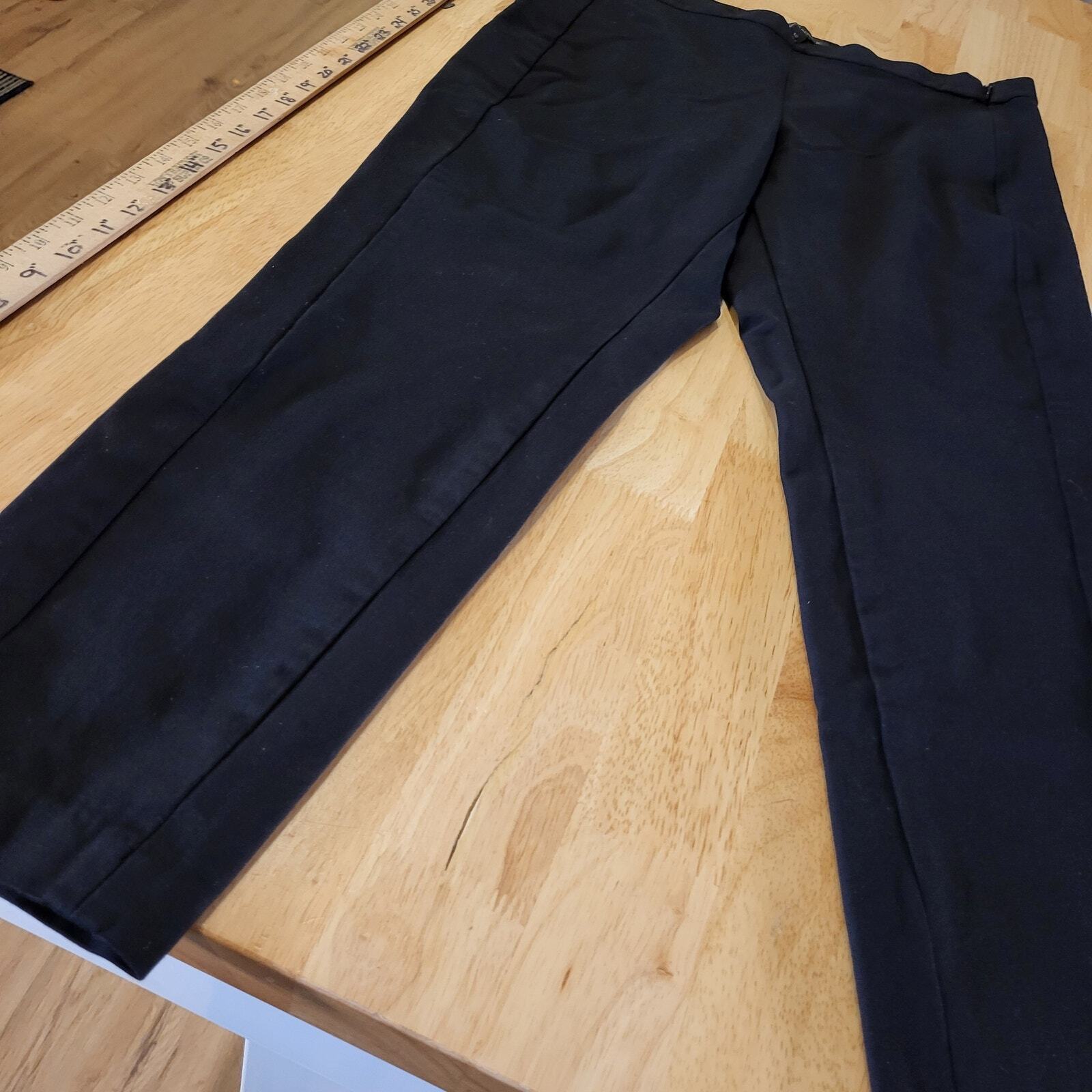 Banana Republic Devon Black High Rise Fitted Through Leg Ankle Slimming Stretch 