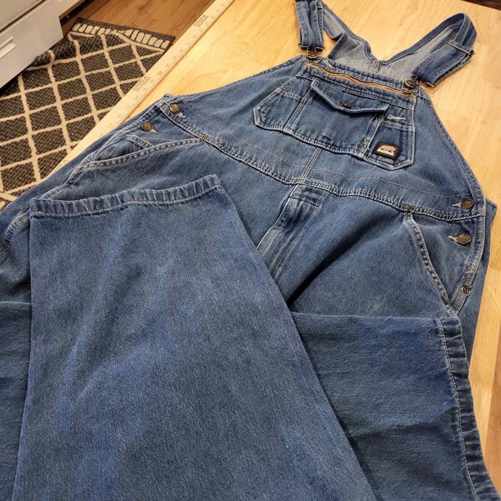 44*30 Berne Blue Denim Overalls Great Condition