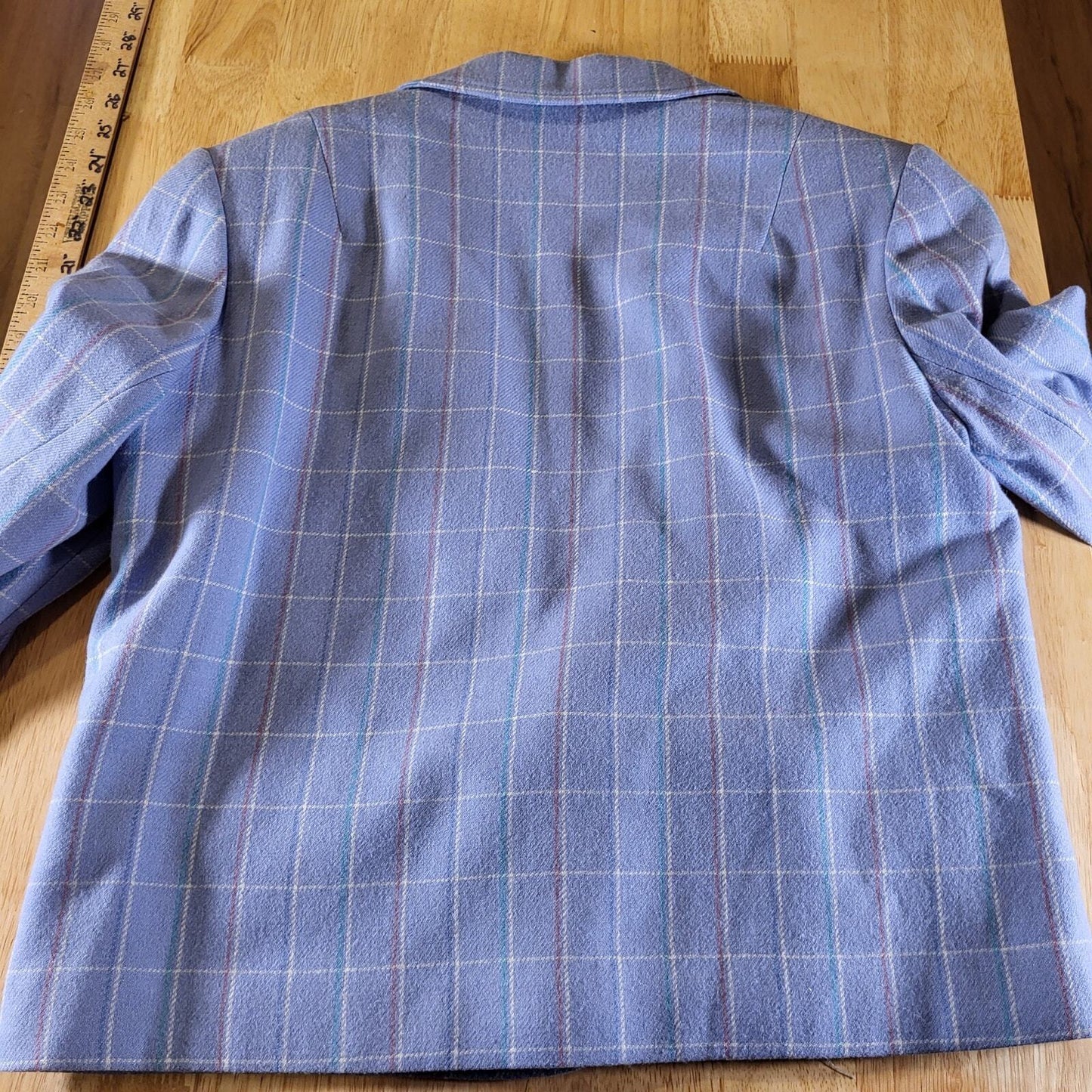 Miss Pendleton Lavender Purple Made is U.S.A. Wool Plaid Coat Sz 12 