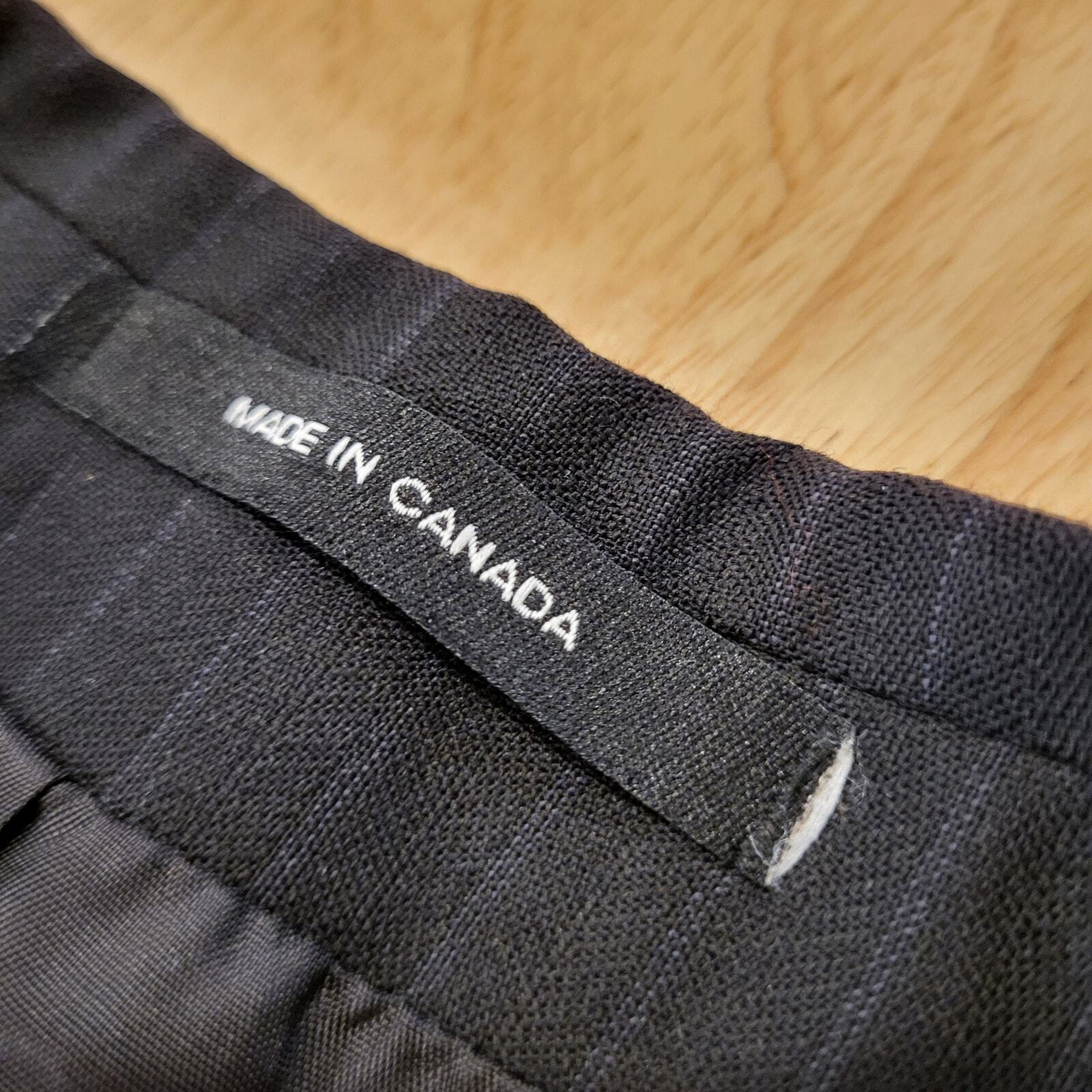 DKNY Black Pinstripe 100% Wool Suit jacket 32" Long 25" P2P